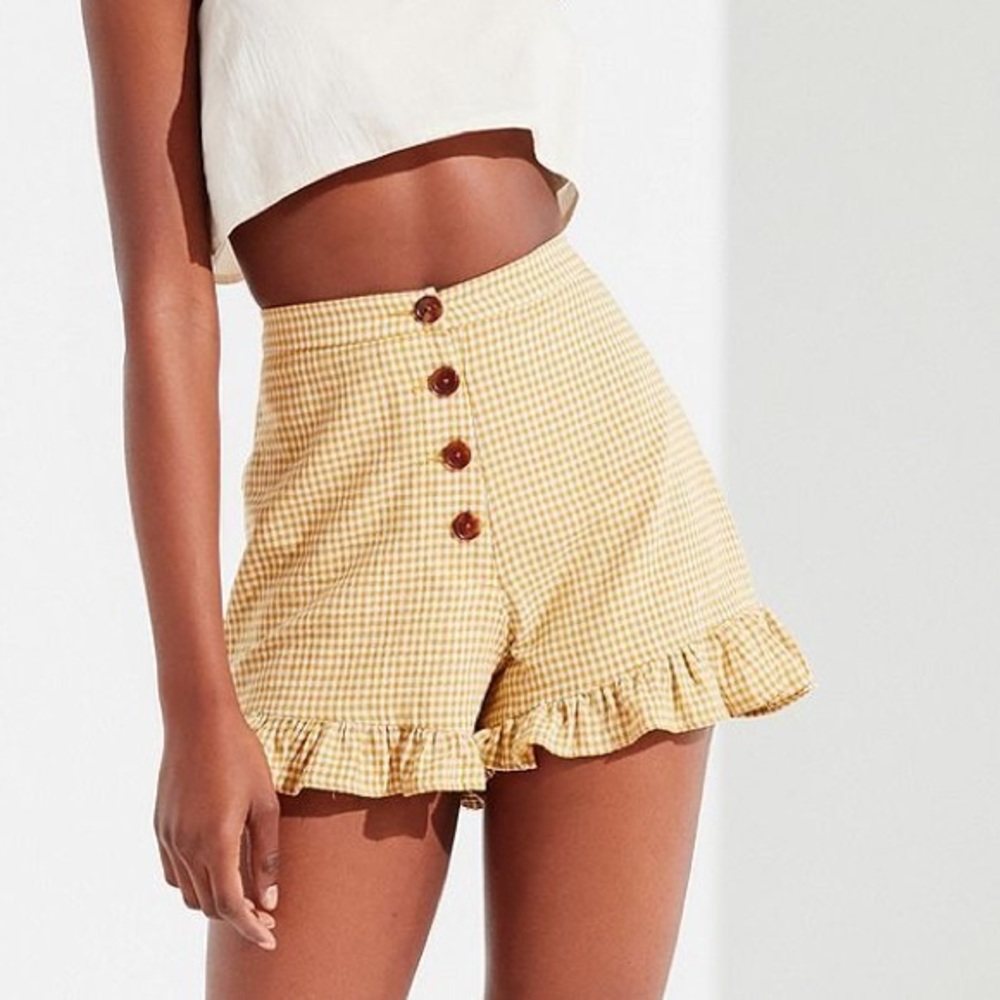 UO Rosie Gingham Capulet Shorts
